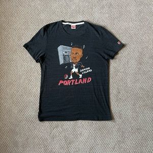 HOMAGE Damian Lillard Portland Trailblazers NBA Short Sleeve Tee Shirt